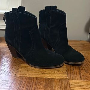 Sam Edelman black suede heel booties SIZE 7.5